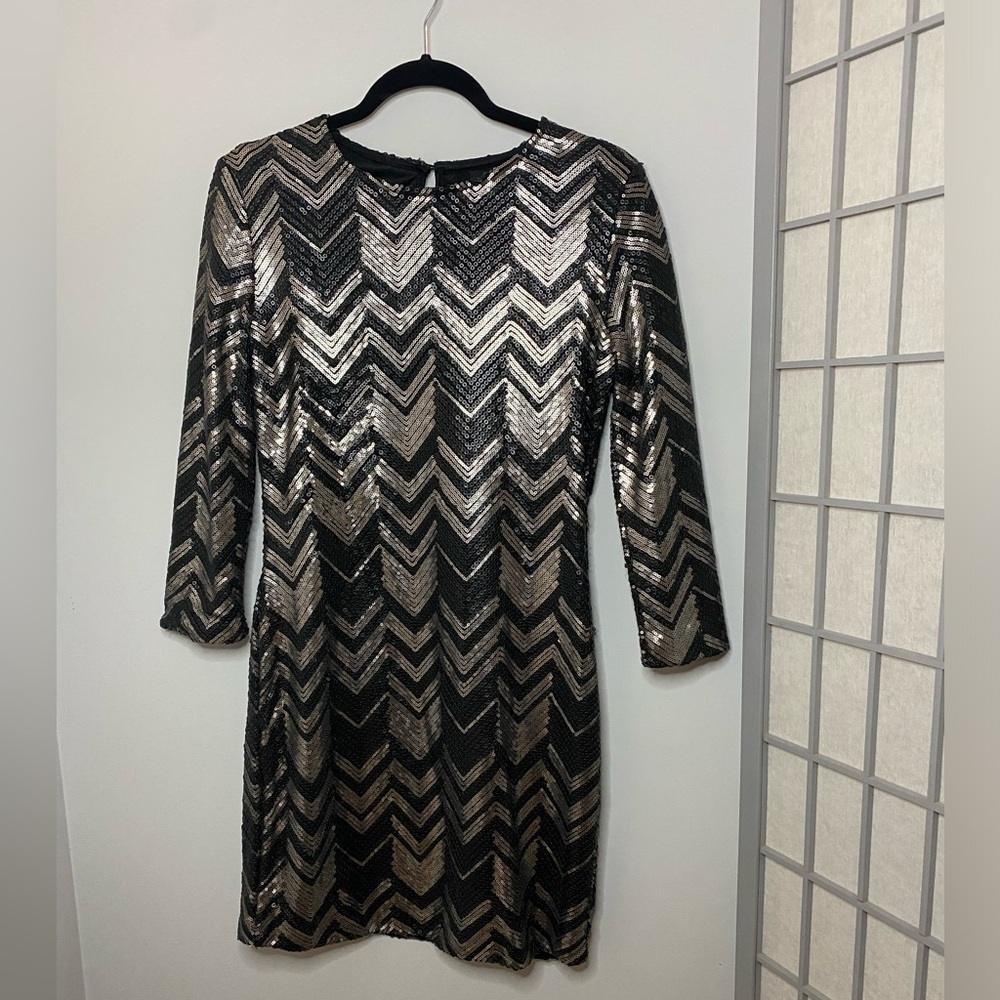 NWOTs Goldie - Black and pewter sequin dress - Medium